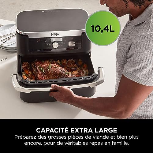 Air Fryer Ninja 10L, idéal pour cuisiner rapidement, parfait pour les passionnés de cuisine recherchant polyvalence et efficacité.