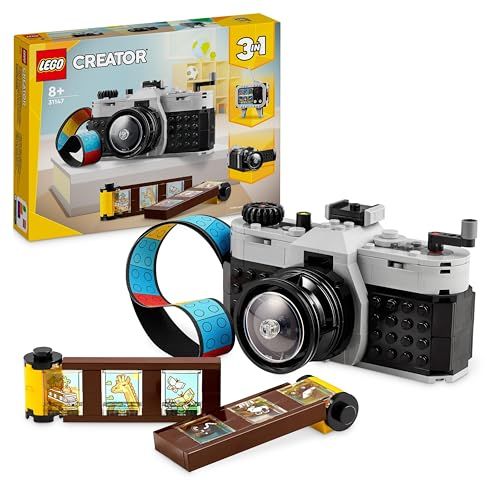 Kit de construction appareil photo rétro LEGO Creator 3-en-1 pour enfants