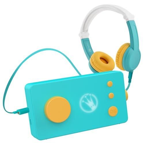 Conteuse interactive Lunii La Fabrique à Histoires pour enfants, stimule la créativité avec des récits personnalisables, casque Octave inclus. Cadeau éducatif idéal.