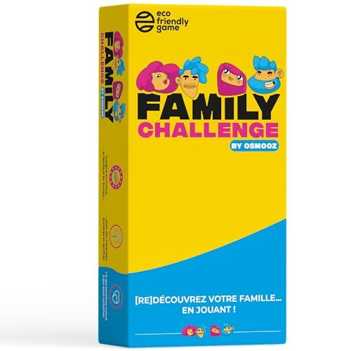 Jeu de société familial Juduku Family Challenge pour rire et apprendre ensemble.