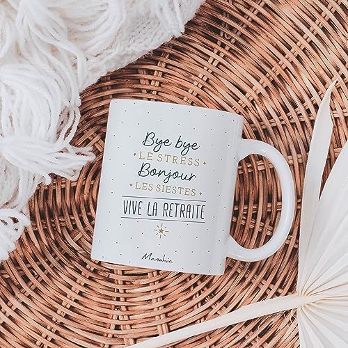 Mug de retraite avec inscription humoristique et design charmant, cadeau parfait pour célébrer une nouvelle étape de vie