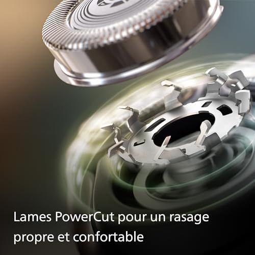 Rasoir électrique Philips Series 3000 étanche avec lames PowerCut et têtes 5D Pivot pour un rasage précis et confortable.