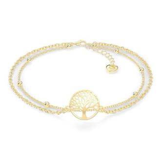 Bracelet de cheville Serasar en argent avec un arbre de vie