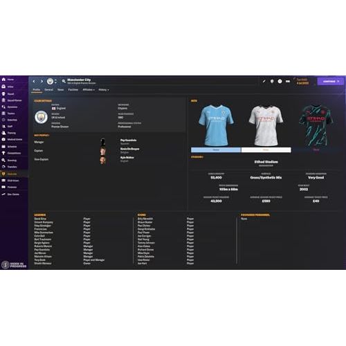 Jeu Football Manager 2024, expérience de coaching immersive avec graphismes améliorés et développement de jeunes talents.