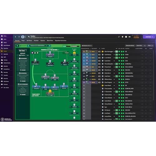 Jeu Football Manager 2024, expérience de coaching immersive avec graphismes améliorés et développement de jeunes talents.