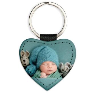 Porte-clé photo personnalisable Ocadeau, cadeau souvenir élégant 5x4,5 cm, parfait pour anniversaires, Noël, fêtes des mères ou pères, Saint-Valentin.