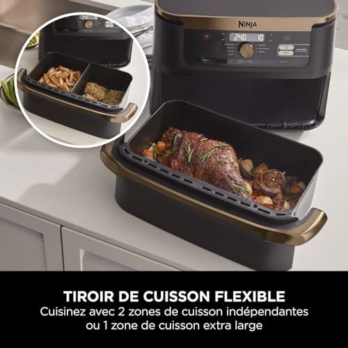 Air Fryer Ninja 10L, idéal pour cuisiner rapidement, parfait pour les passionnés de cuisine recherchant polyvalence et efficacité.