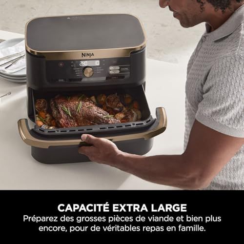 Air Fryer Ninja 10L, idéal pour cuisiner rapidement, parfait pour les passionnés de cuisine recherchant polyvalence et efficacité.