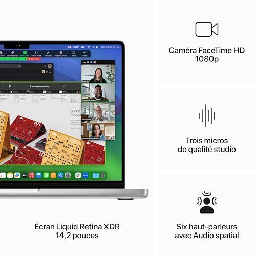MacBook Pro avec écran Liquid Retina XDR, puissance et autonomie pour cadeau de technologie élégant.