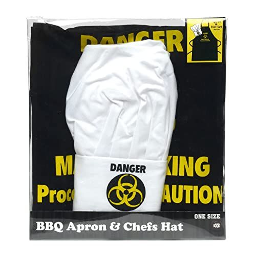 Tablier noir humoristique avec texte jaune pour barbecue