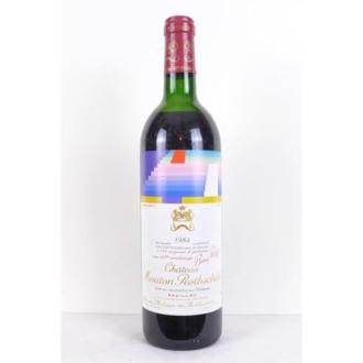 Bouteille de Mouton Rothschild 1984, idée cadeau prestigieuse pour un 40ème anniversaire, rareté et élégance pour amateurs de vins fins.