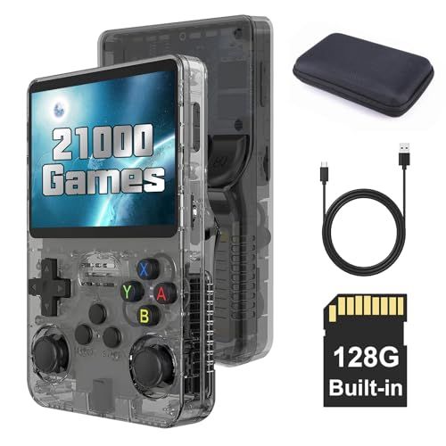Console rétro portable avec 15000 jeux classiques, cadeau idéal pour nostalgiques des années 80 et 90.