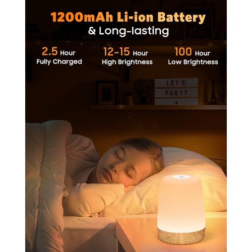Lampe tactile LED moderne réglable avec fondantidérapant et anneau de suspension