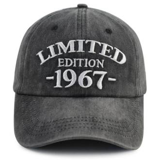 Casquette 1967, broderie unique, cadeau idéal 57e anniversaire, édition limitée, coton doux, ajustable, look élégant et décontracté.