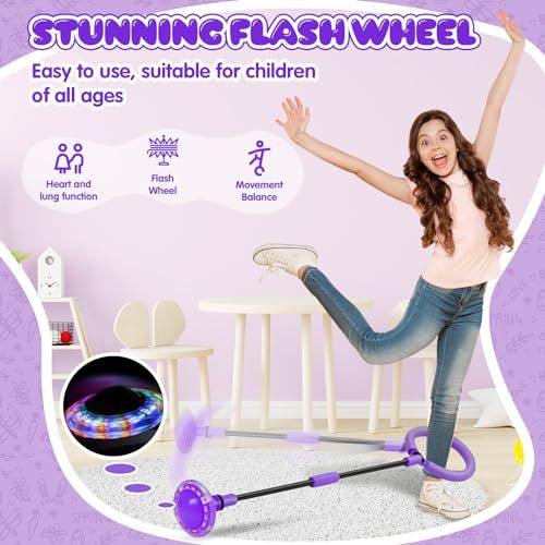 Anneau de saut clignotant pour enfants, idéal cadeau d'anniversaire, lumineux, activité physique intérieure, sécurité, rembourré pour chevilles, parfait petits espaces.