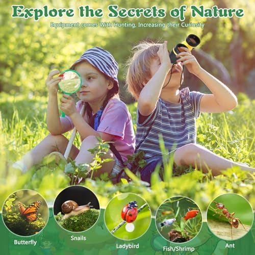 Kit d'exploration pour enfants avec jumelles, gilet, et boussole