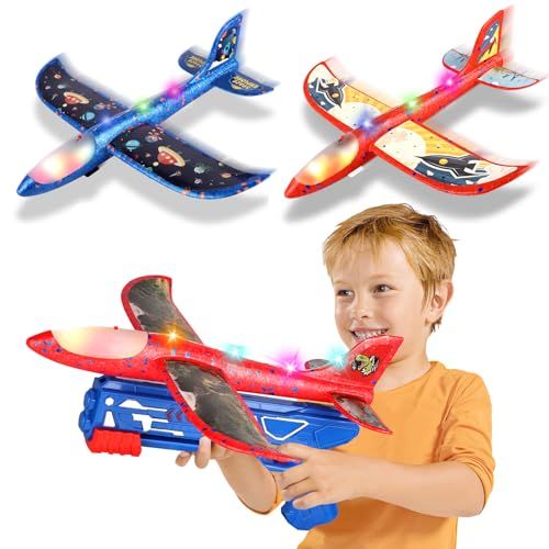 Avion polystyrène LED personnalisable pour garçon 7 ans aventure éducative.