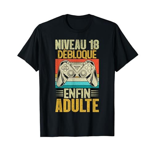 tee-shirt vintage 18 ans jeux vidéo anniversaire unique