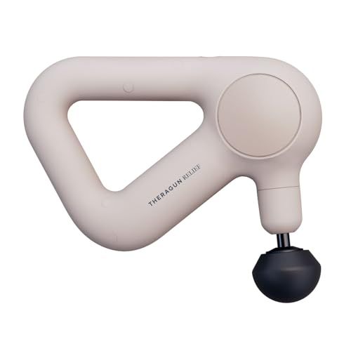 Pistolet de massage Theragun Relief, solution idéale pour soulager les douleurs musculaires et offrir détente et relaxation quotidienne à domicile.
