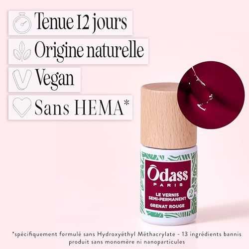 Kit de manucure semi-permanent Odass Paris, vegan, écologique, pour manucure professionnelle à la maison, idée cadeau bien-être beauté des ongles.