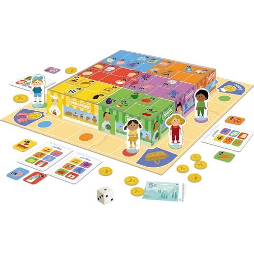 Enfants jouant au jeu éducatif de la marchande