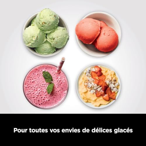 Sorbetière Ninja Creami pour glaces crémeuses et sorbets, 7 programmes, idéale pour personnaliser recettes, cadeau parfait pour occasions spéciales.