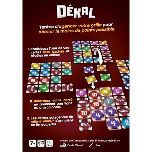 Jeu de cartes Dekal par Gigamic, idéal pour tous âges, mêlant stratégie et plaisir pour des moments mémorables en famille ou entre amis.