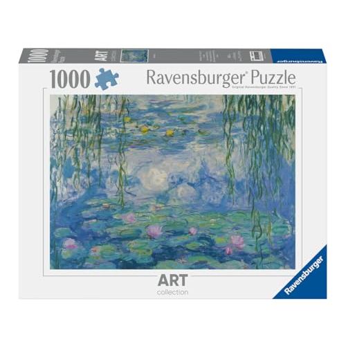 Puzzle Nymphéa Monet pour adultes, 1000 pièces, activité artistique, relaxante et conviviale. Cadeau idéal pour amateurs d'art et de détente.