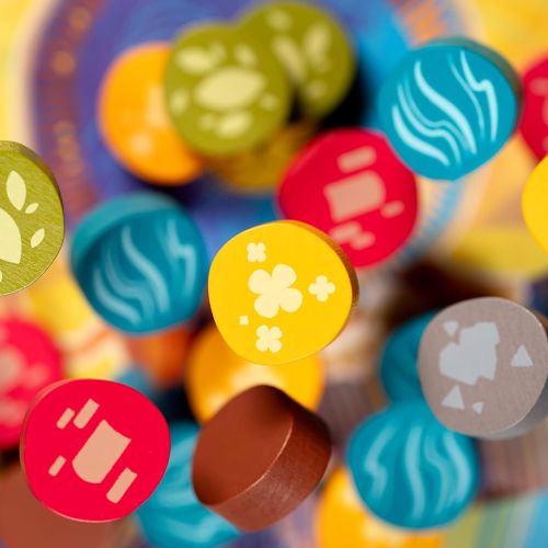 Jeu de plateau Harmonies d'Asmodée, familial dès 10 ans, illustrations Maëva Da Silva, immersion nature, stratégique, créatif, matériel de qualité.