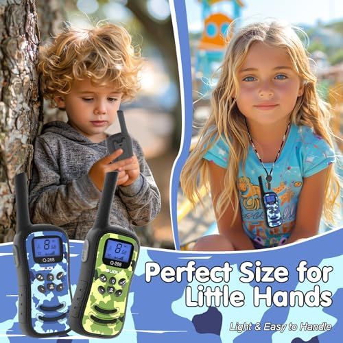 4 talkie-walkies enfants, idée cadeau pour aventure extérieure