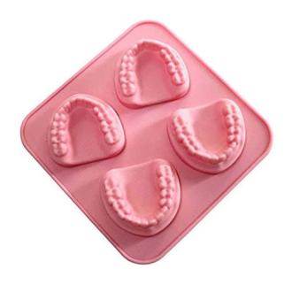 Bac à glaçons dentier en silicone pour des glaçons en forme de dentier. Originalité garantie !