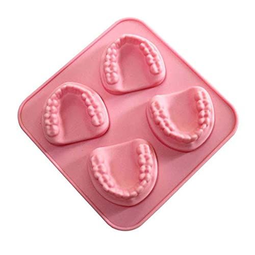 Bac à glaçons dentier en silicone pour des glaçons en forme de dentier. Originalité garantie !