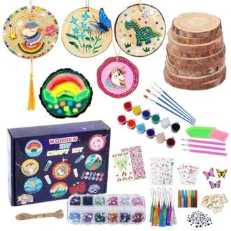 Kit de peinture créatif pour enfants 5-10 ans, activités artistiques, licornes, bricolage, accessoires colorés, développement artistique, cadeau idéal, moments partagés parents-enfants.