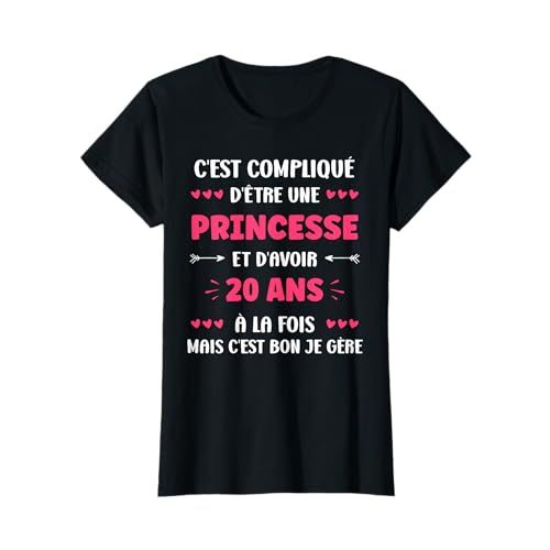 Tee-shirt personnalisé humoristique pour femme de 20 ans
