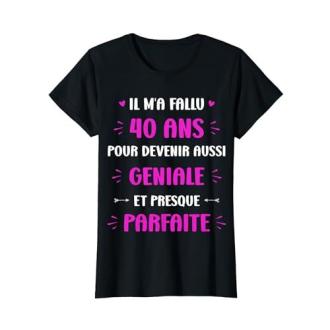Un tee shirt femme spécial 40 ans