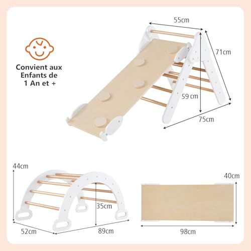 Arche d'escalade pour enfants, cadeau d'aventure inspirant la créativité, sécurité maximale, développement moteur, idéal anniversaire ou fête.