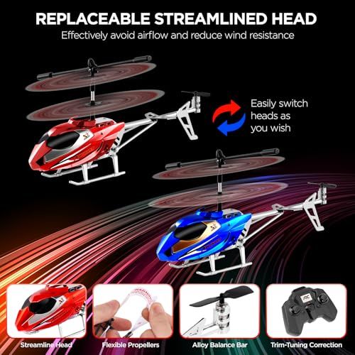 Hélicoptère RC télécommandé Handwell, cadeau idéal pour anniversaire ou Noël, expérience de vol intérieure ou extérieure, technologie avancée et sécurité optimale.