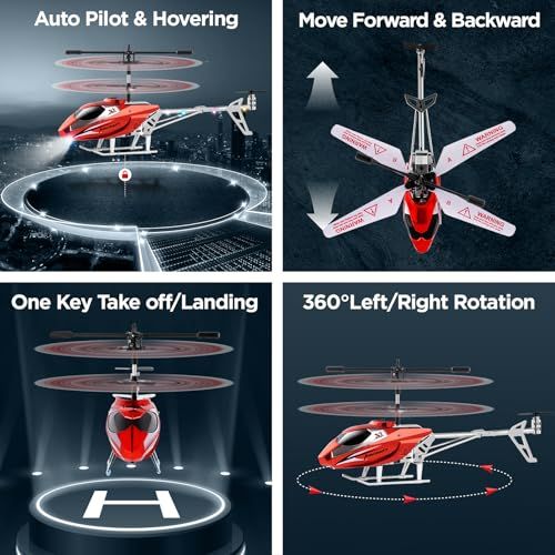 Hélicoptère RC télécommandé Handwell, cadeau idéal pour anniversaire ou Noël, expérience de vol intérieure ou extérieure, technologie avancée et sécurité optimale.