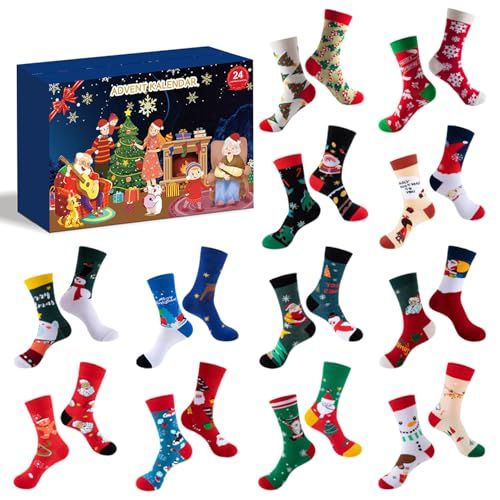 Calendrier de l'Avent chaussettes festives, magie des matins d'hiver, surprises quotidiennes inoubliables
