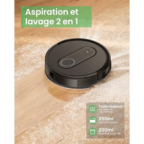 Robot aspirateur Vexilar polyvalent avec brosse et modes de nettoyage multiples