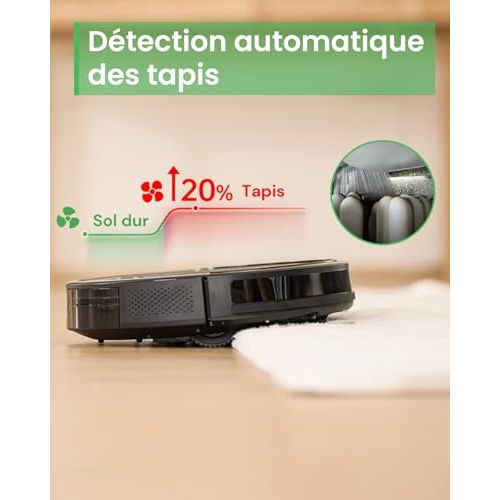 Robot aspirateur Vexilar polyvalent avec brosse et modes de nettoyage multiples