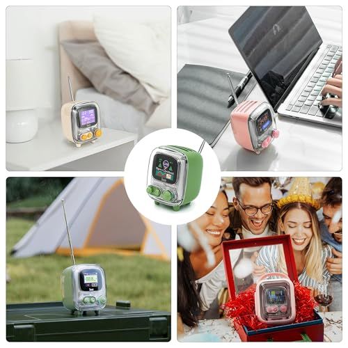 Enceinte Bluetooth rétro Divoom Tiivoo-2, design vintage, Pixel Art personnalisable, cadeau original, multifonction, connectivité facile, son clair, idéal décoration.