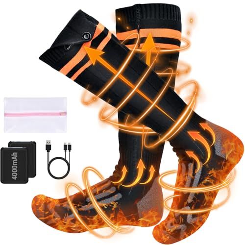 Chaussettes chauffantes high-tech pour un hiver douillet sans pieds froids.