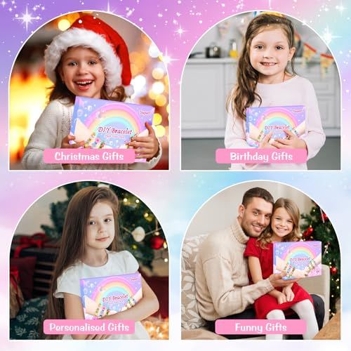 Kit de création de bijoux pour filles, idéal cadeau enfant 5 ans, stimule créativité, licornes, fleurs, couleurs vives, activités manuelles.
