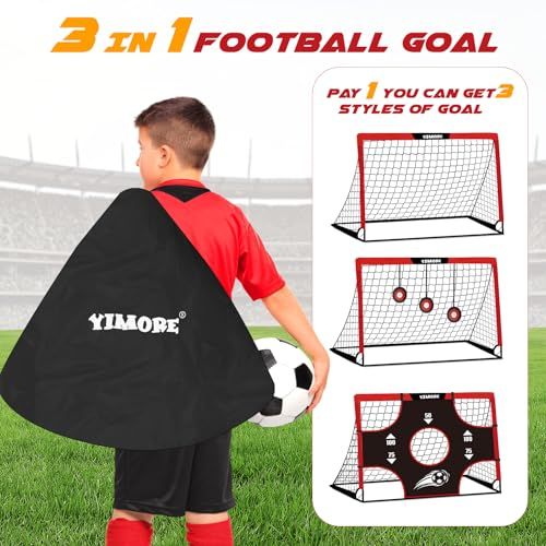 Cage de foot pliable pour enfants, idéale pour jardins et parcs; cadeau parfait pour jeunes amateurs de football, pratique et facile à transporter.
