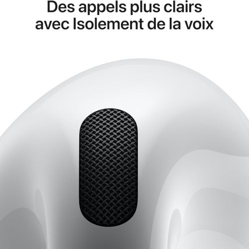 AirPods 4 d'Apple, écouteurs sans fil avec audio spatial, autonomie prolongée, résistance à l'eau, confort maximal, cadeau technologique idéal pour tous.
