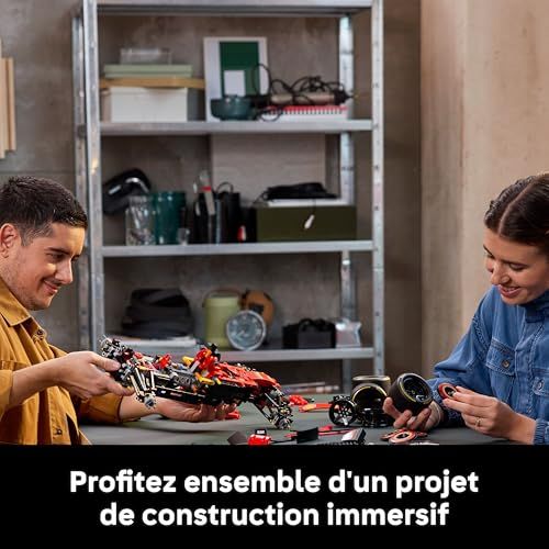 Maquette LEGO Technic Ferrari SF-24, cadeau parfait pour passionnés de F1, construction détaillée avec suspension et moteur fonctionnels, idéal pour ado et adulte.