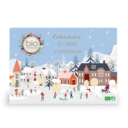 Calendrier de l'Avent 2024 Vitavea infusions bio détente bien-être cadeau unique Noël.
