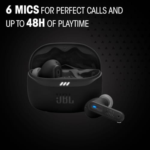 Écouteurs JBL Tune Beam Ghost 2 sans fil, réduction de bruit, autonomie 48h, résistants à l'eau et poussière, cadeau idéal pour mélomanes et aventuriers.