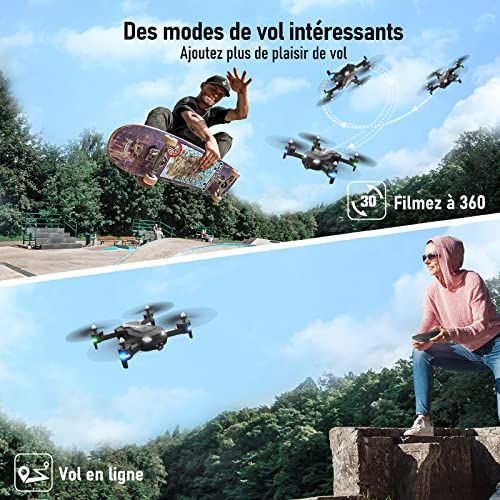 Drone avec caméra Wipkviey pour débutants, cadeau technologique idéal, facile à utiliser, divertissement garanti.